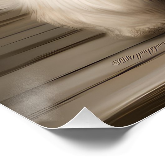 Lhasa Apso Hond in Sneeuw Kerstmis Perfect Poster (Hoek)