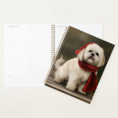 Lhasa Apso Hond in Sneeuw Kerstmis Planner (Display)