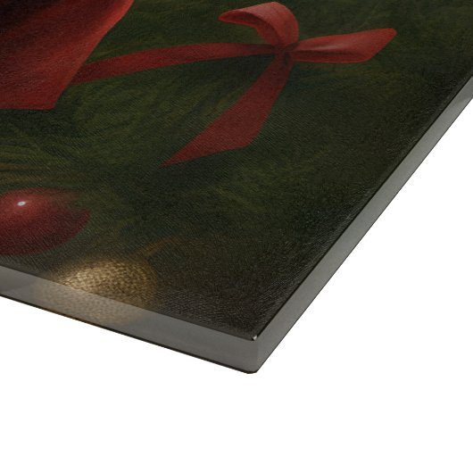 Lhasa Apso Hond in Sneeuw Kerstmis Snijplank (Hoek)