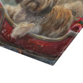 Lhasa Apso Hond Kerst Feestelijk Snijplank (Hoek)