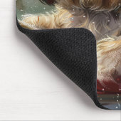 Lhasa Apso Hond Kerst Festiviteit Muismat (Hoek)