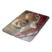 Lhasa Apso Hond Kerstfeest Badmat (Gekanteld)