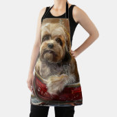 Lhasa Apso Hond Kerstfeest Schort (Insitu)