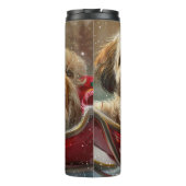 Lhasa Apso Hond Kerstfeest Thermosbeker (Achterkant)