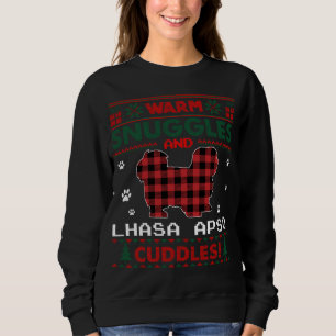 Lhasa Apso Hond Kerstmis Pyjama Lelijke Kerst Zwe Trui