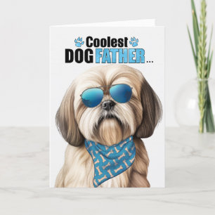 Lhasa Apso-hond koelste papa ooit Vaderdag Feestdagen Kaart