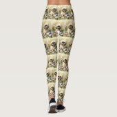 Lhasa Apso-hond met Pasen Eieren Vakantie Leggings (Achterkant)