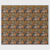Lhasa Apso Hond Oogst Dankdag Herfst Cadeaupapier (Vlak)