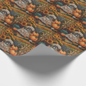 Lhasa Apso Hond Oogst Dankdag Herfst Cadeaupapier (Hoek)