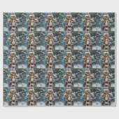 Lhasa Apso Hond Rijden Motorfiets Kerstmis Cadeaupapier (Vlak)