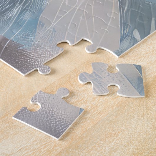 Lhasa Apso Hond Rijden Motorfiets Kerstmis Legpuzzel (Zijkant)