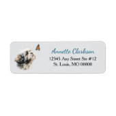Lhasa Apso-hond Vlinder Wonder Etiket (Voorkant)