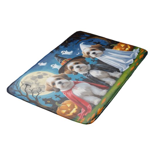Lhasa Apso Honden Pompoen Halloween Grappig Badmat (Gekanteld)