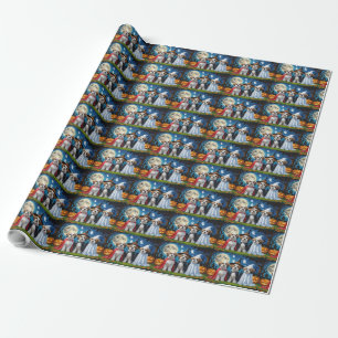 Lhasa Apso Honden Pompoen Halloween Grappig Cadeaupapier