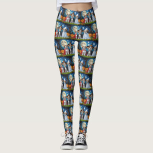 Lhasa Apso Honden Pompoen Halloween Grappig Leggings