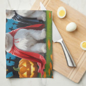 Lhasa Apso Honden Pompoen Halloween Grappig Theedoek (Quarter Fold)