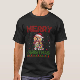 Lhasa Apso Hondenliefhebbers Santa Hat Funny Ugly T-shirt