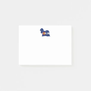 Lhasa Apso Hondenras Silhouette Colorado Vlag Post-it® Notes