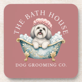 Lhasa Apso Hondenverzorging Onderzetters Stof Roze