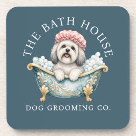 Lhasa Apso Hondenverzorging Onderzetters - Turquoi