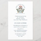 Lhasa Apso Hondenverzorging Prijslijst Flyer (Achterkant)