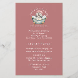 Lhasa Apso Hondenverzorging Promotie Flyer - Roze