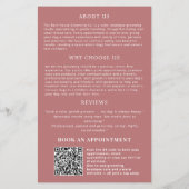 Lhasa Apso Hondenverzorging Promotie Flyer - Roze (Achterkant)
