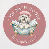 Lhasa Apso Hondenverzorging Waterdichte Sticker Ve (Design 2)