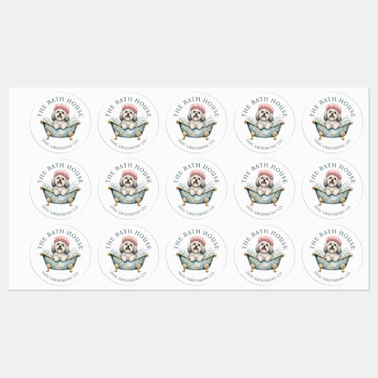 Lhasa Apso Hondenverzorging Waterdichte Sticker Ve (Vel)