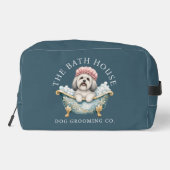 Lhasa Apso Hondenverzorgingskit Tas | Teal (Achterkant)