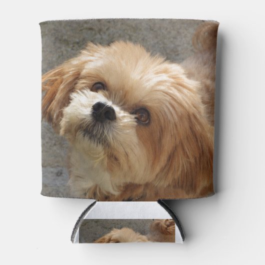 Lhasa Apso in een tuin Blikjeskoeler (Voorkant)