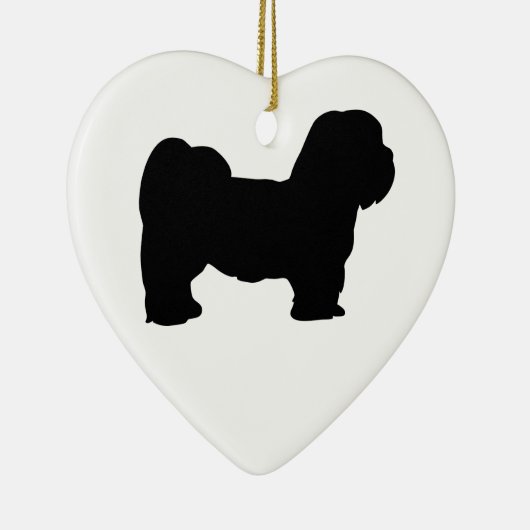 Lhasa Apso Keramisch Ornament (Rechts)