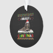 Lhasa Apso - kerstboom lichte Pajama-kersthond Ornament (voorkant)