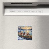Lhasa Apso Kerstboot Vakantie Magneet (Insitu (Vaatwasser))