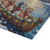 Lhasa Apso Kerstboot Vakantie Snijplank (Hoek)