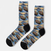 Lhasa Apso Kerstboot Vakantie Sokken (Links)