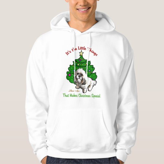 Lhasa Apso kerstcadeaus Hoodie (Voorkant)