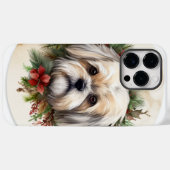 Lhasa Apso Kerstkrans feestelijke pup Case-Mate iPhone Case (Achterkant (horizontaal))