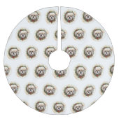 Lhasa Apso Kerstkrans feestelijke pup Kerstboom Rok (Voorkant)