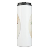 Lhasa Apso Kerstkrans feestelijke pup Thermosbeker (Achterkant)