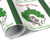 Lhasa Apso Kerstmis Cadeaupapier (Rol Hoek)