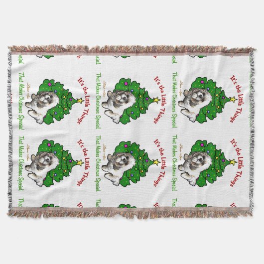 Lhasa Apso Kerstmis Deken (Voorkant)