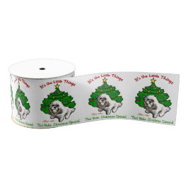 Lhasa Apso Kerstmis Grosgrain Lint