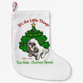 Lhasa Apso Kerstmis Kleine Kerstsok (Voorkant)