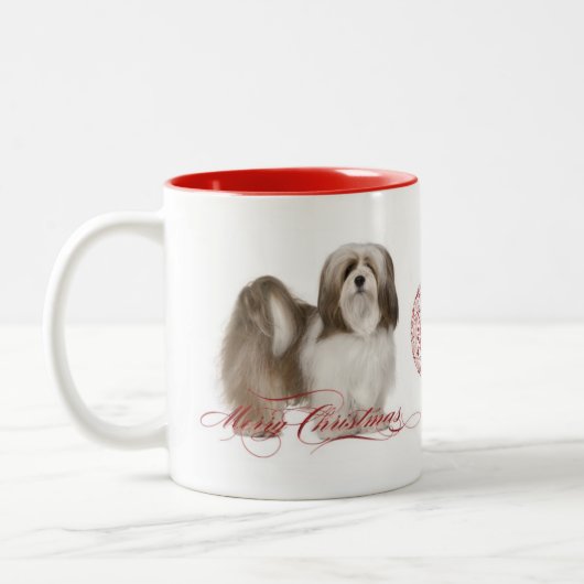 Lhasa Apso Kerstmis Mok (Links)