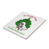 Lhasa Apso Kerstmis Tegeltje (Zijkant)