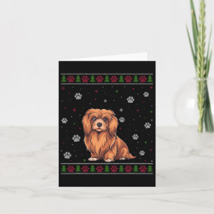 Lhasa Apso Kersttrui Xmas Huisdier Hond L Kaart