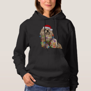 Lhasa Apso Kerstverlichting Xmas Hondenliefhebber  Hoodie