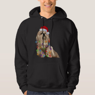 Lhasa Apso Kerstverlichting Xmas Hondenliefhebber  Hoodie
