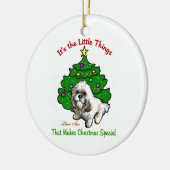 Lhasa Apso kerstversiering Keramisch Ornament (Links)